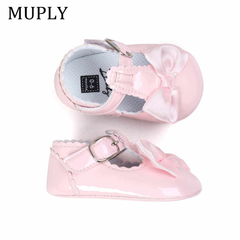 Newborn Baby Girls Shoes PU leather Buckle First Walkers Big Bow Summer Princess Shoes Party Wedding Baby Girl Shoes - Image 6