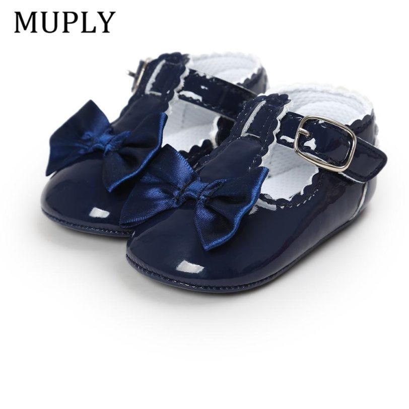 Newborn Baby Girls Shoes PU leather Buckle First Walkers Big Bow Summer Princess Shoes Party Wedding Baby Girl Shoes - Image 2