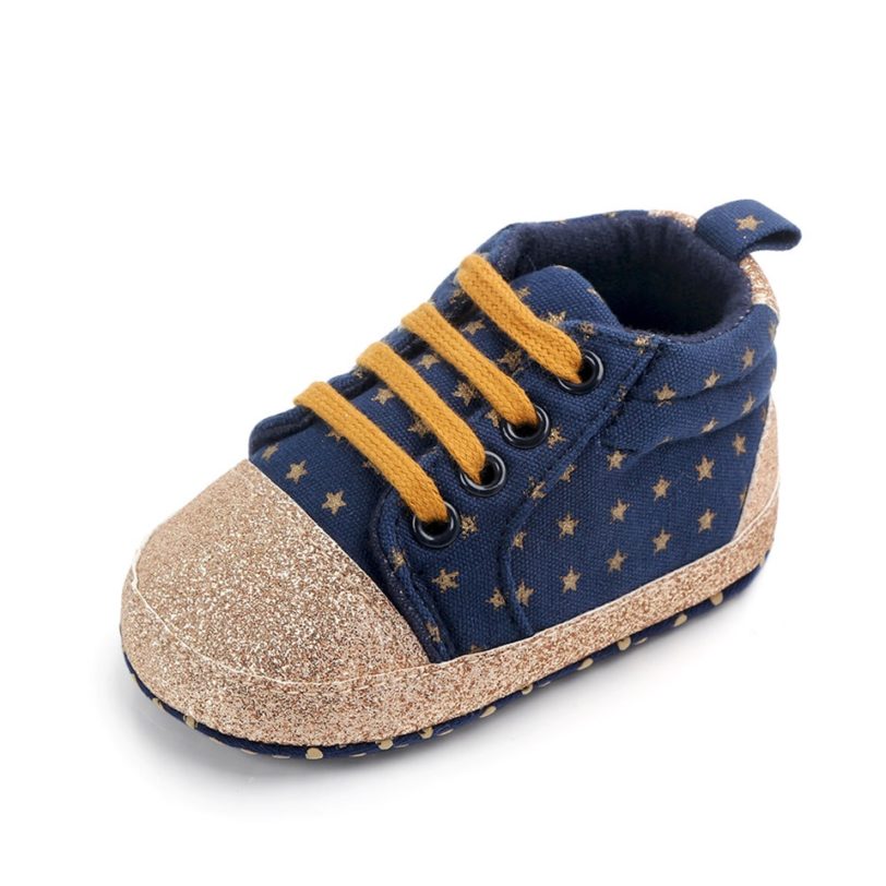 Newborn Baby Shoes For Boy Shining Star Sneakers Toddler Cotton Casual Anti-slip Shoes Infant Sequin Stars Kids Shoes 0-18M - Image 6