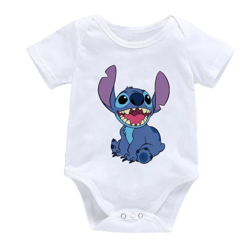 Newborn Baby Summer Rompers Infant Bodysuits Short Sleeve Jumpsuit Cartoon Lilo & Stitch ropa bebe Baby Boy Girl Clothes - Image 4