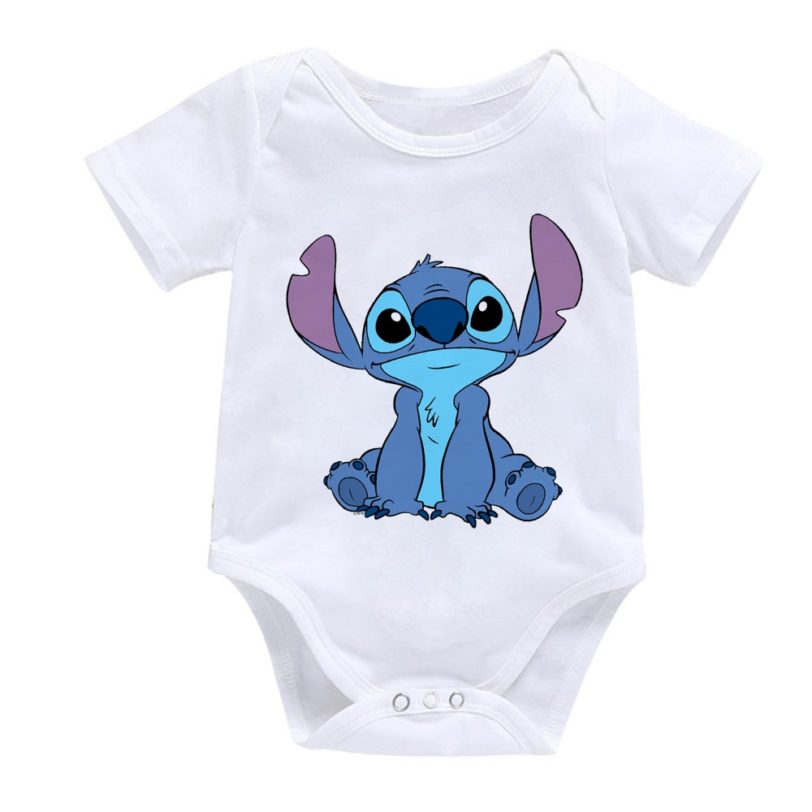 Newborn Baby Summer Rompers Infant Bodysuits Short Sleeve Jumpsuit Cartoon Lilo & Stitch ropa bebe Baby Boy Girl Clothes - Image 2