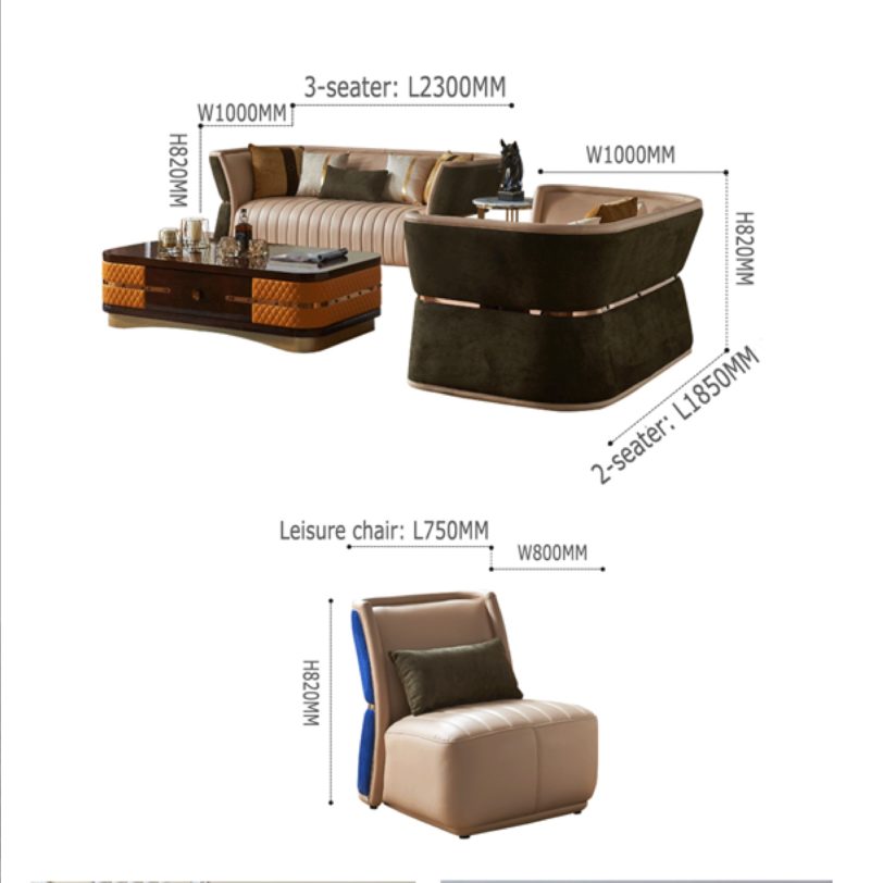 Newly launched modern comfortable sofa set high quality 1 1 2 3 leather sofa set 1