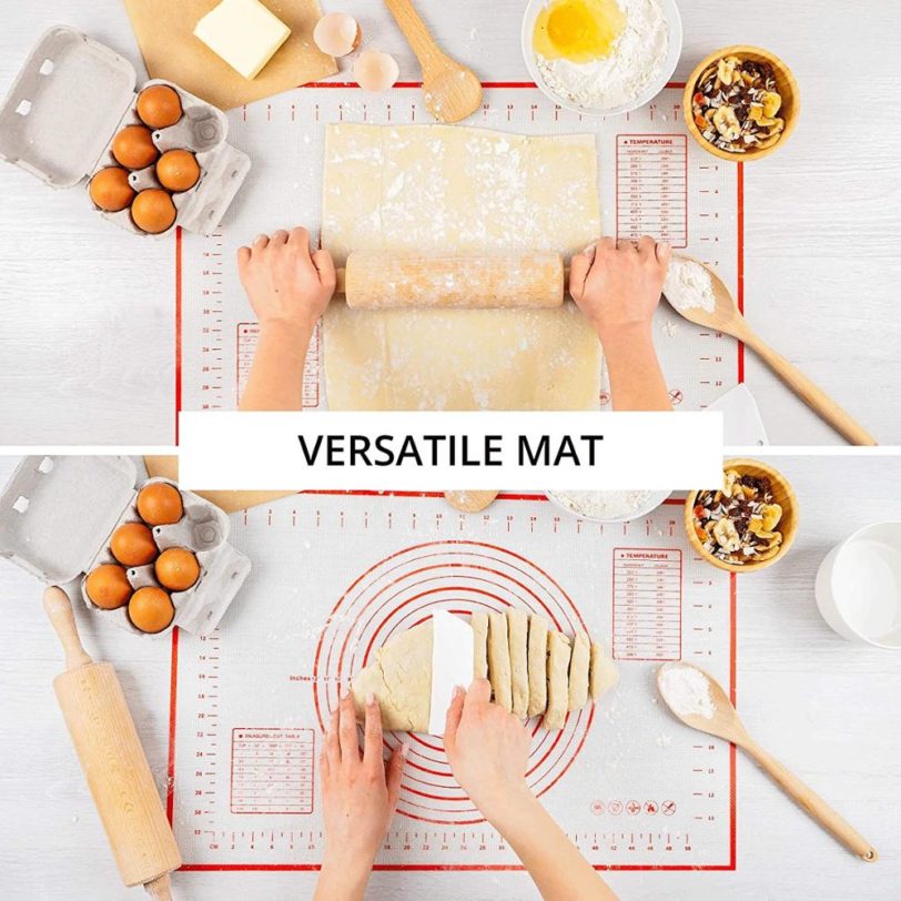 Oversize 80/70/60cm Silicone Baking Mat Pastry Rolling Kneading Pad Kitchen Crepes Pizza Dough Non-Stick Pan Pastry Mat New - Image 2