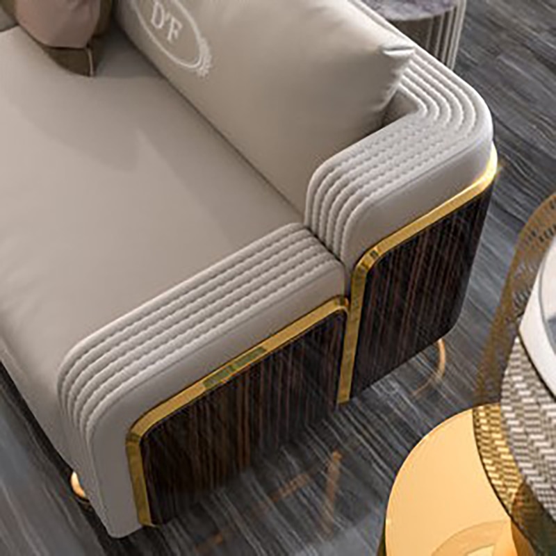 Postmodern light luxury full leather sofa top layer cowhide combination designer original high end luxury living 1