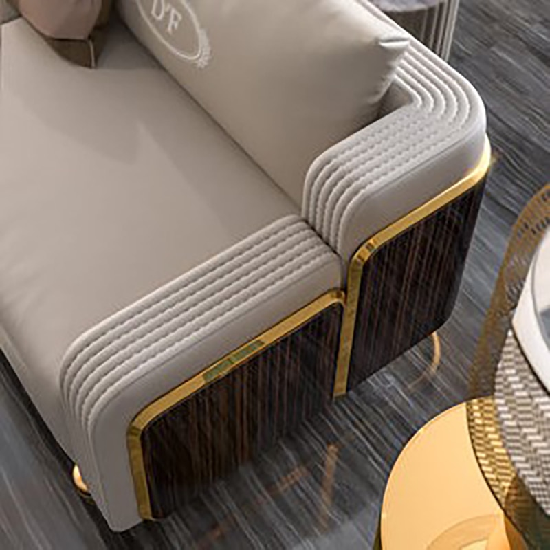 Postmodern light luxury full leather sofa top layer cowhide combination designer original high end luxury living 2