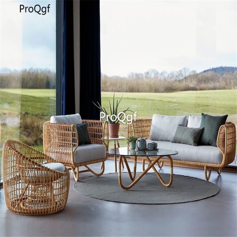 Prodgf 1Pcs A Set Minshuku Indoor Series Leisure Rattan Sofa - Image 4