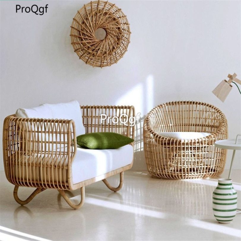 Prodgf 1Pcs A Set Minshuku Indoor Series Leisure Rattan Sofa - Image 6