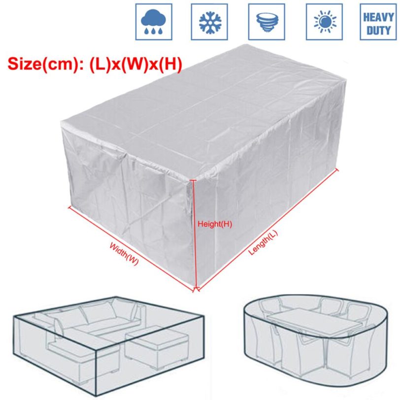 Professional custom waterproof cover Round Square Waterproof Outdoor Patio Garden Furniture Covers Rain Snow Chair Sofa cover - Image 5