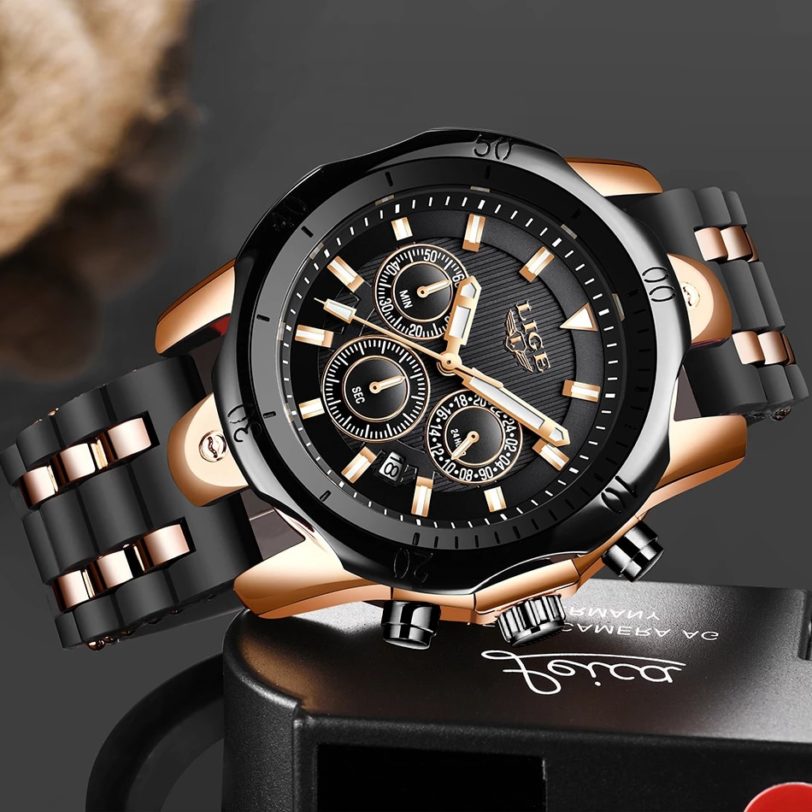 Relogio Masculino New Fashion Watch Men LIGE Top Brand Sport Watches Mens Waterproof Quartz Clock Man 1
