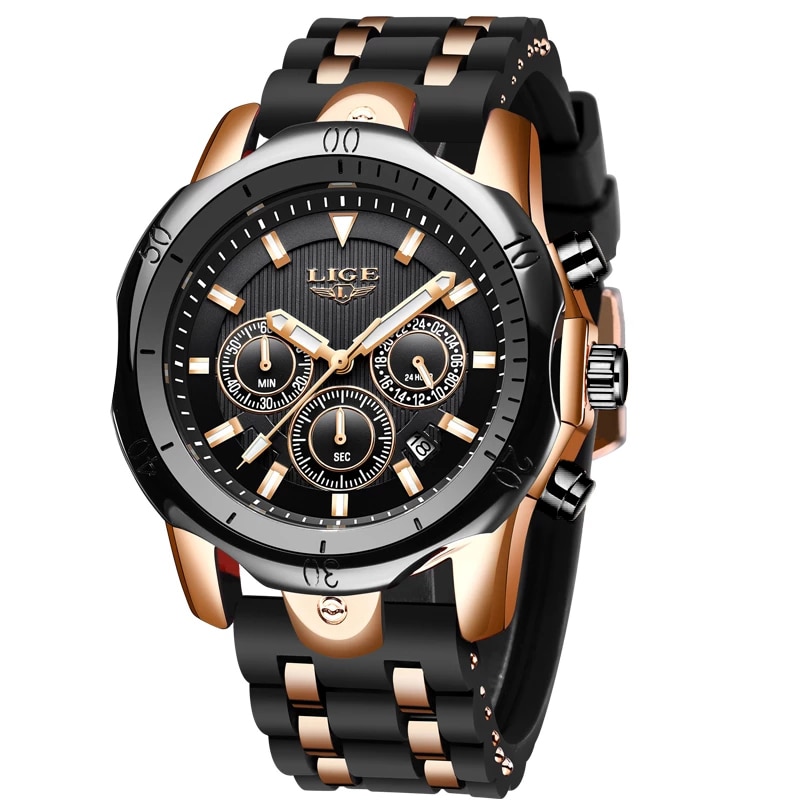 Relogio Masculino New Fashion Watch Men LIGE Top Brand Sport Watches Mens Waterproof Quartz Clock Man 2