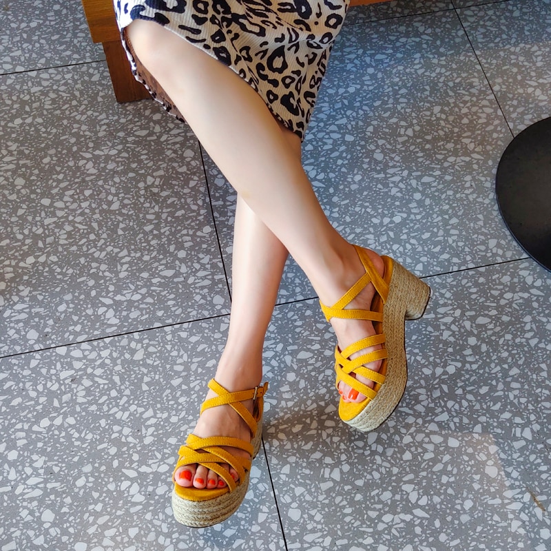 Sandals Heels Fashion Summer Woman 2021 Comfortable Roman Shoes Footwear Wedge