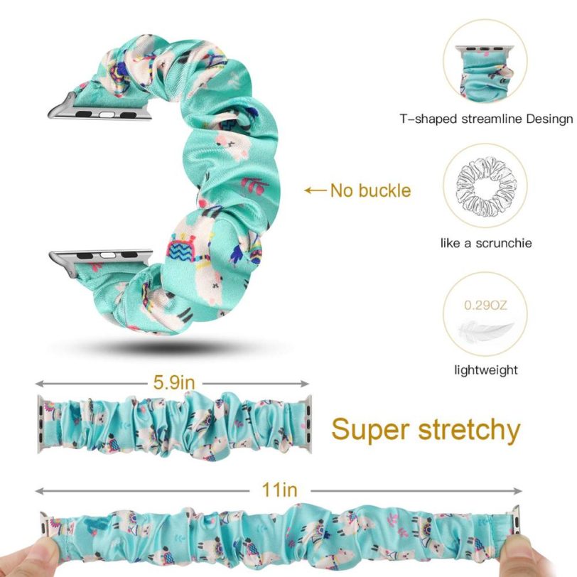 Scrunchie Strap for apple watch band 44mm 40mm 42mm 38mm women/Girls correa bracelet watchband iwatch serie 6 se 5 4 3 44 42 mm - Image 3