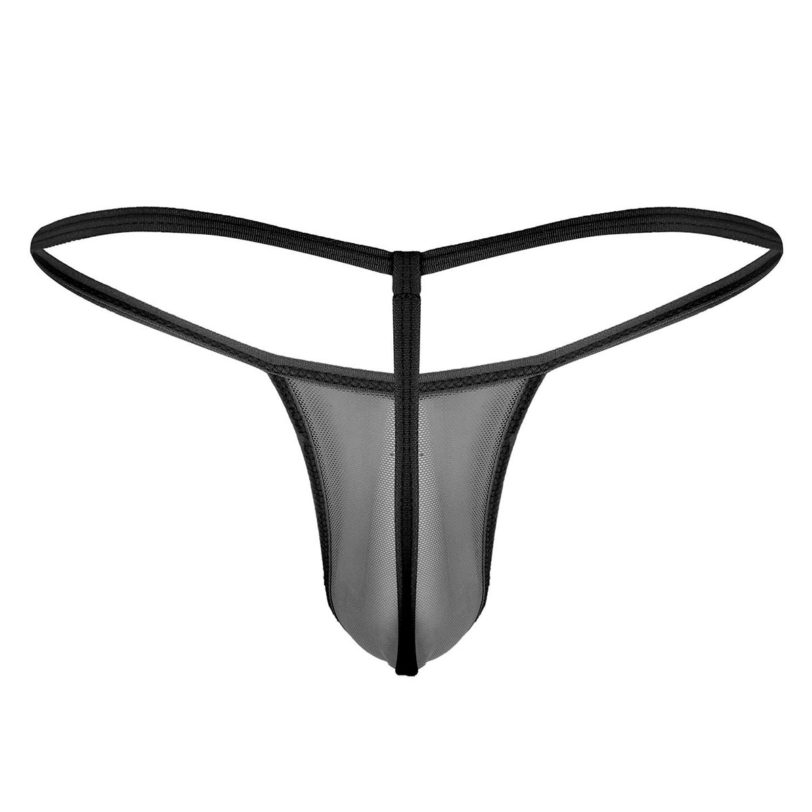 Sexy Men Bikini thong Swimwear Ultra-thin Transparent Mesh Briefs Men Gay Panties Bulge Pouch G-string Thong Gay Men Underwear - Image 2