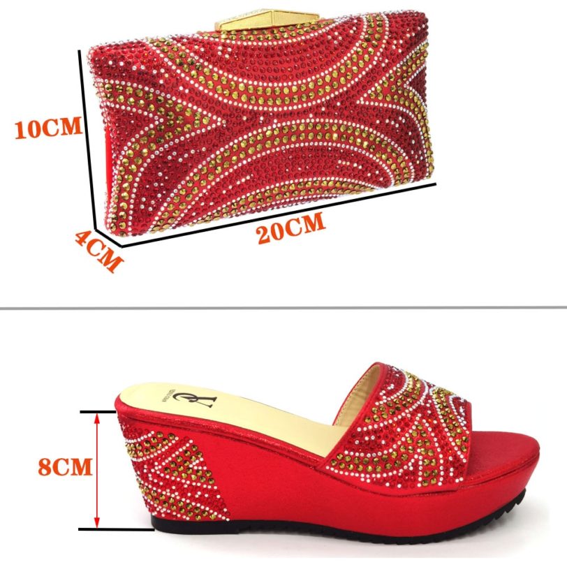 Shoes and Bag Set 2021 Hot Selling Italian Style Slingbacks African Women Slippers Nigerian Sandals High Quality - Image 6