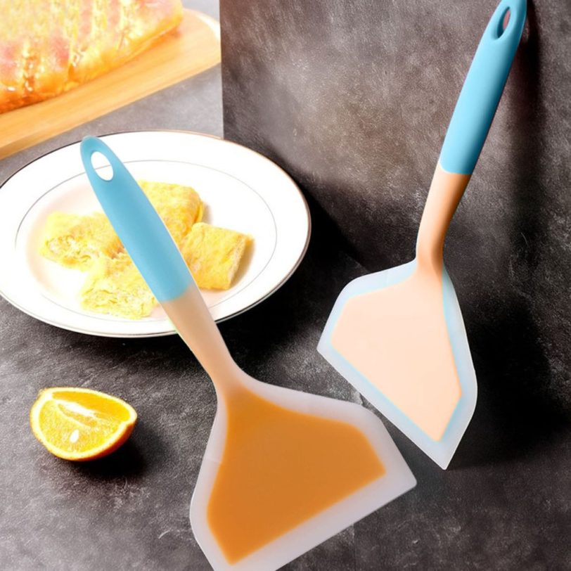 Silicone Kitchen ware Cooking Utensils Spatula Beef Meat Egg Kitchen Scraper Wide Pizza Cooking Tools Shovel Non-stick - Image 3