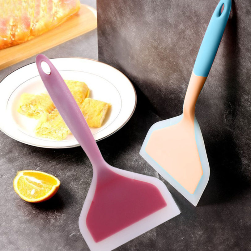 Silicone Kitchen ware Cooking Utensils Spatula Beef Meat Egg Kitchen Scraper Wide Pizza Cooking Tools Shovel Non-stick - Image 4