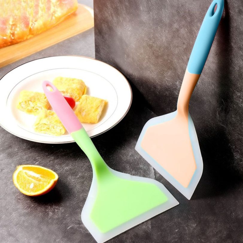 Silicone Kitchen ware Cooking Utensils Spatula Beef Meat Egg Kitchen Scraper Wide Pizza Cooking Tools Shovel Non-stick - Image 2