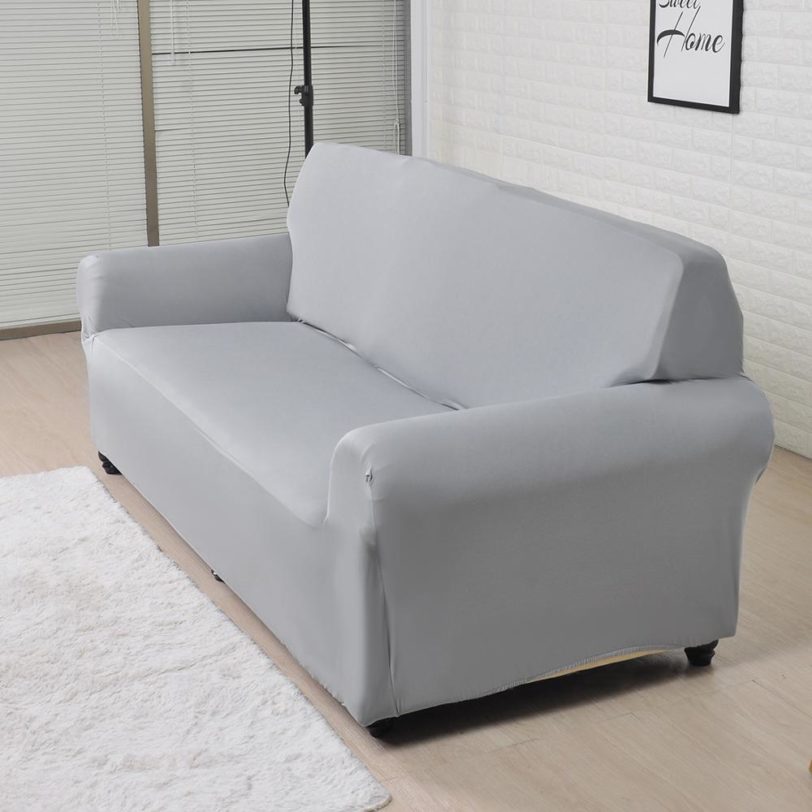 Solid Color Sofa Cover Big Elasticity Stretch Couch Cover Loveseat Sofa Corner Sofa Towel Furniture Cover 1/2/3/4 Seater - Image 3