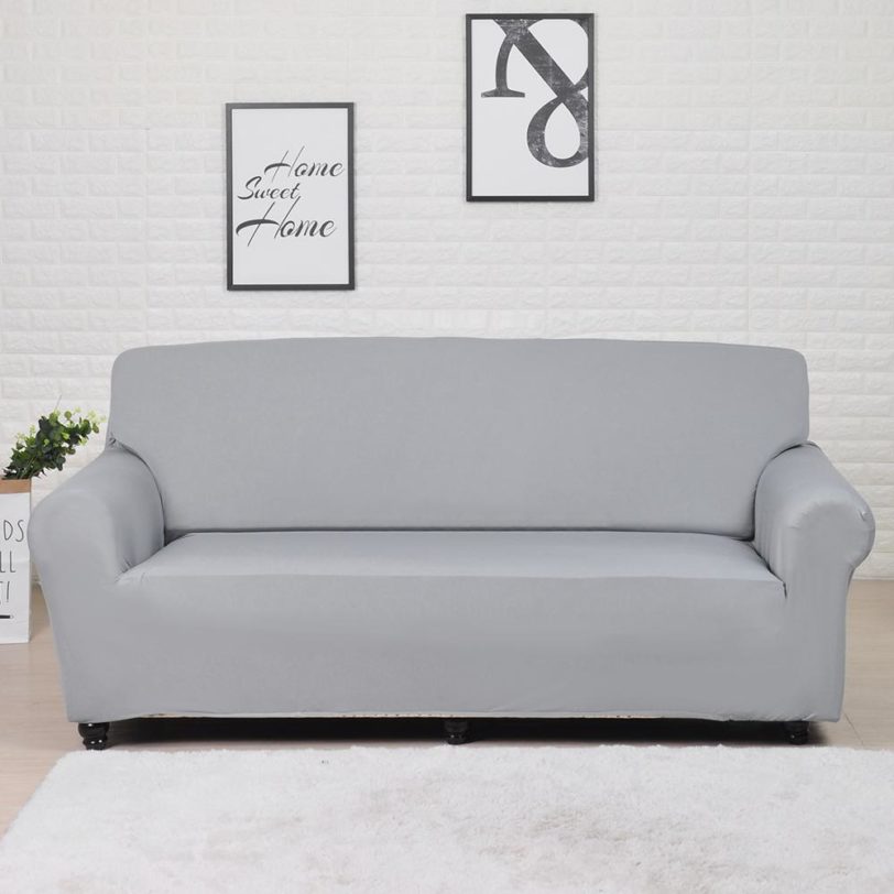 Solid Color Sofa Cover Big Elasticity Stretch Couch Cover Loveseat Sofa Corner Sofa Towel Furniture Cover 1/2/3/4 Seater - Image 2