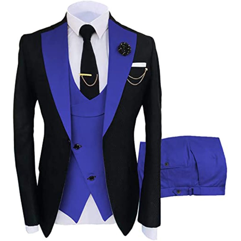 Spring Black Peak Lapel Slim Fit Male Men Suits For Wedding Plus Size 3 Piece Jacket Vest Pants Tuxedos Blazer Coat New Arrival - Image 5