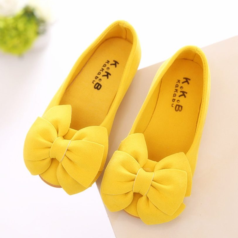 Spring Children Kids Shoes bowknot Princess shoes Spring autumn Baby Girls soft sole shoes Girls flat shoes Pink Yellow Rose - Image 3