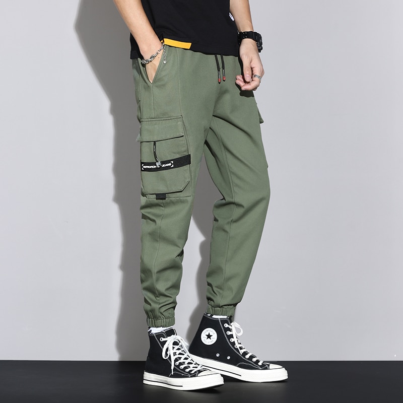 Spring and Summer Big Men Trousers Knitted Sports Pants Men Pants Loose Korean Version of All