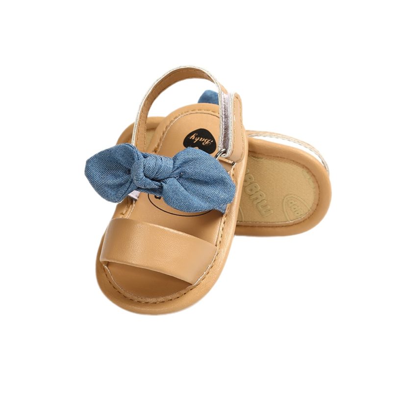 Summer Newborn Baby Kids Girl Summer Casual Cute Bowknot Shoes Anti-Slip Soft Sole Sandals - Image 5