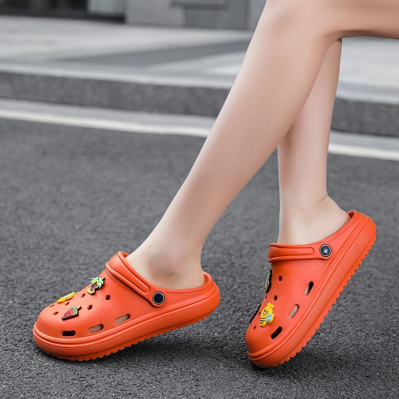 Summer Women s Slippers Slip on Casual Garden Shoes For Women Flip Flops Mules Nursing Clogs 2