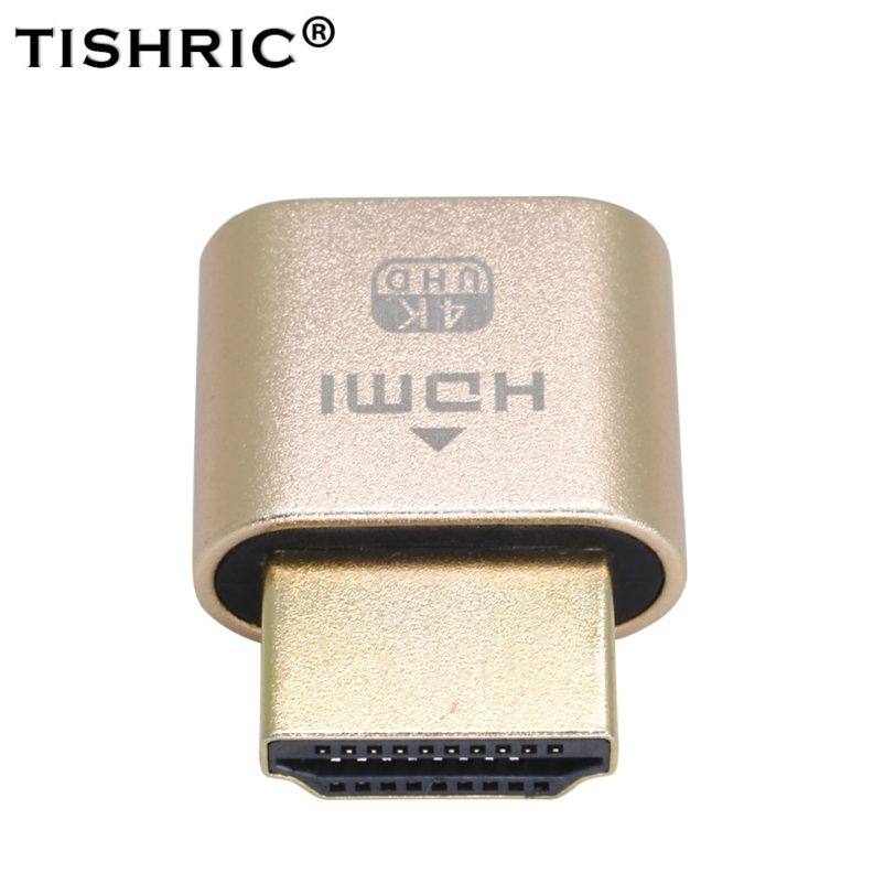 TISHRIC HDMI Virtual Display HDMI Dummy Plug DDC EDID Cheat Virtual Plug HDMI Dummy Emulator Adapter for Bitcoin Mining - Image 3