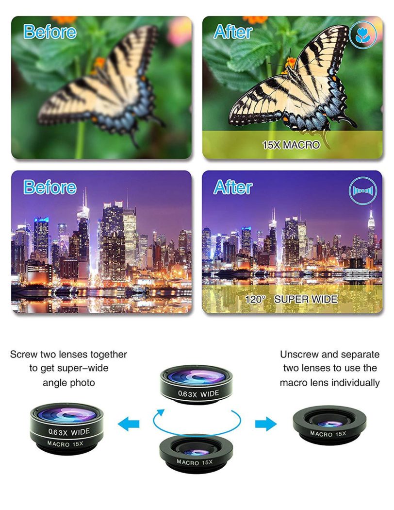 TOKOHANSUN HD 7in1 Camera Phone Lens 4K Wide macro lens portrait super Fisheye Lens CPL Filter for iPhone 7 8 Samsung smartphone - Image 6