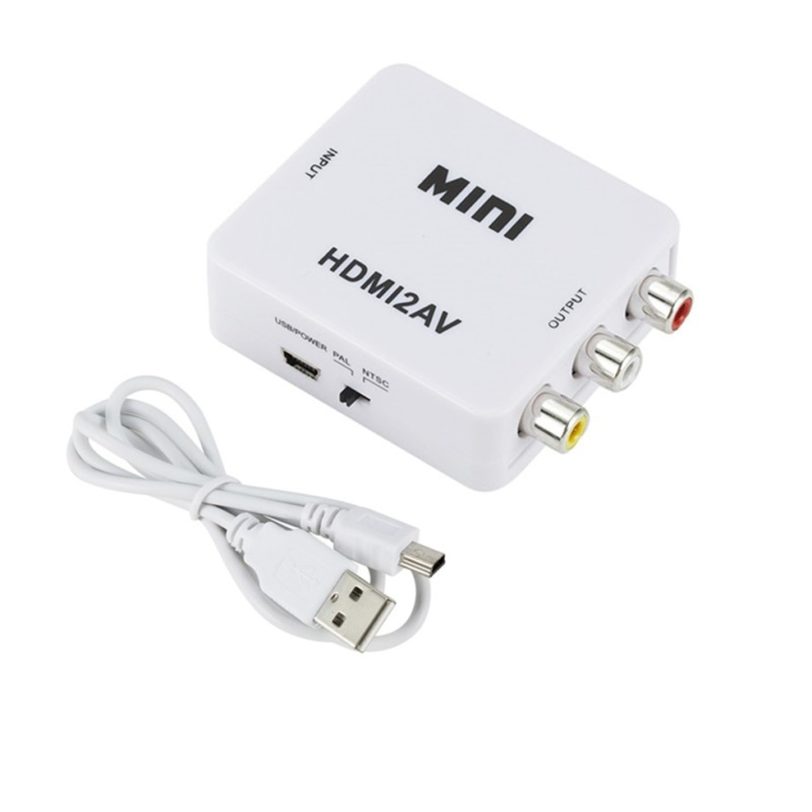 TQQLSS HDMI Compatible to RCA Converter AV/CVSB L/R Video Box HD 1080P HDMI2AV Support NTSC PAL Output HDMIToAV - Image 4