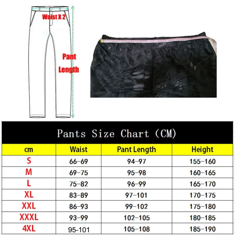 Tactical Cargo Pants Men Military Black Python Camouflage Combat Pants Army Working Hunting Trousers Joggers Men Pantalon Homme - Image 6