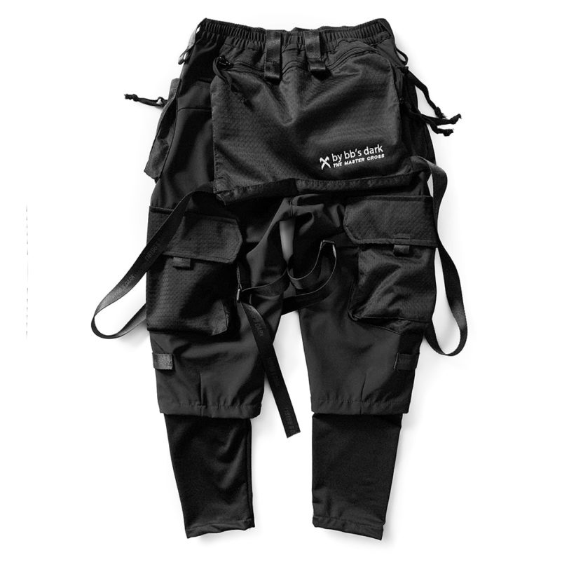 Techwear Cargo Pants Men Black Japanese Streetwear Jogger - Image 4