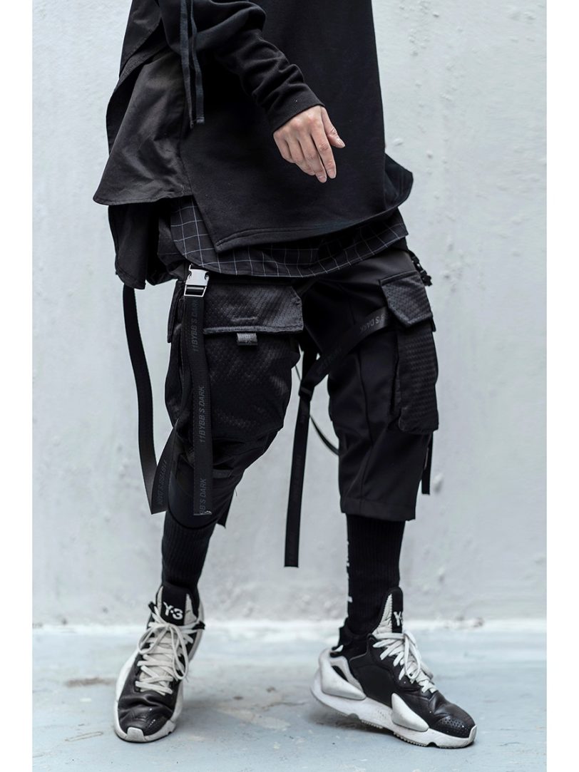 Techwear Cargo Pants Men Black Japanese Streetwear Jogger - Image 2