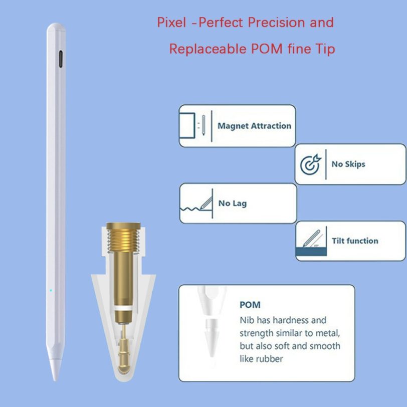 The Stylus Pen is Suitable for Apple Ipads Produced After 2018 Digital Pencil Palm Rejection Magnetic Charge Tilt Sensitivity - Image 3