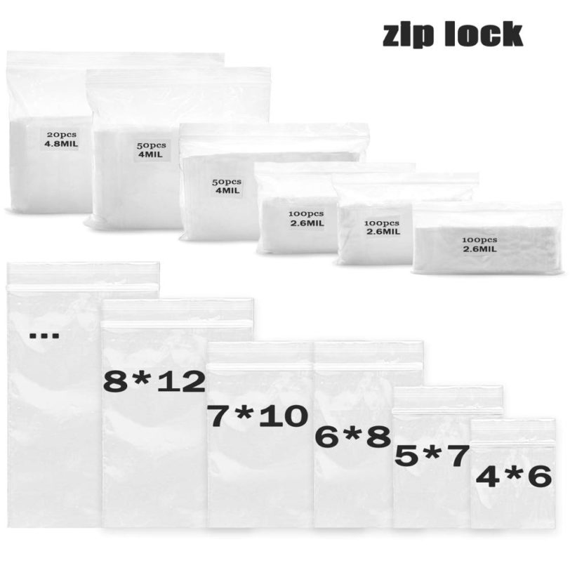 Transparent Thick Plastic zip lock Self Sealing Bags for Gift Jewelry Candy Cookie Packaging clear Resealable poly Bag Pouch - Image 6