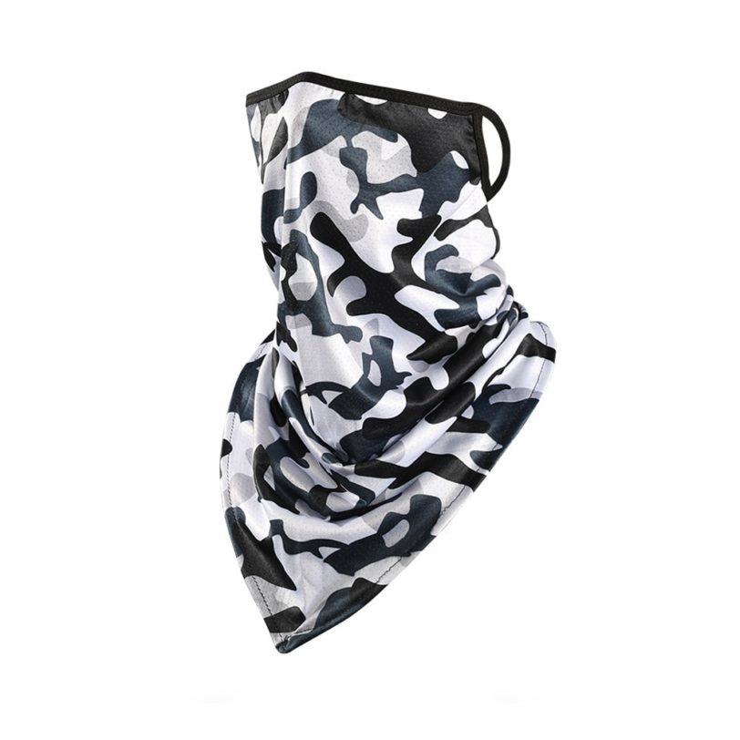 Triangle Bandana Face Scarves Hanging Ear Tube Scarf Ice Silk Neck Gaiter Cover Smooth Breathable Headband Men Women - Image 3