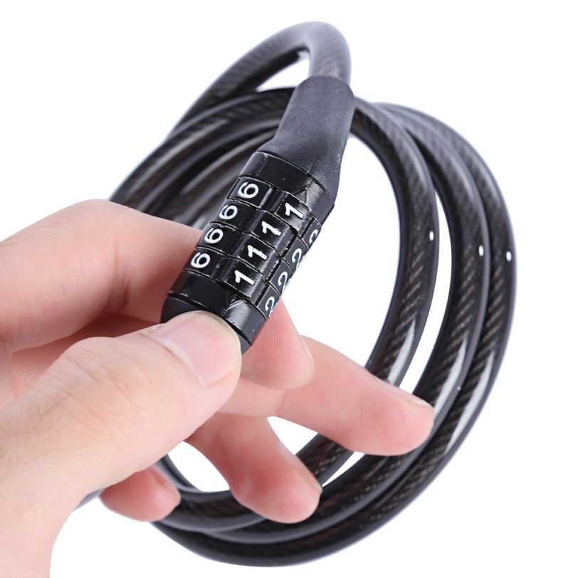 Universal Anti-Theft Bicycle Bike Lock Stainless Steel Cable For Motorcycle Cycle MTB Bike Security Lock with 4 digital code - Image 4