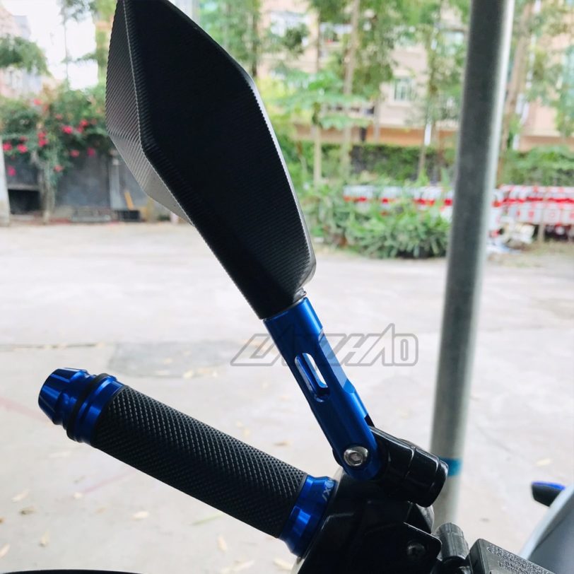 Universal CNC Aluminum Motorcycle Handlebar Rear View Mirrors Blue Anti-glare Mirror for Honda Yamaha Suzuki Scooter ktm - Image 3