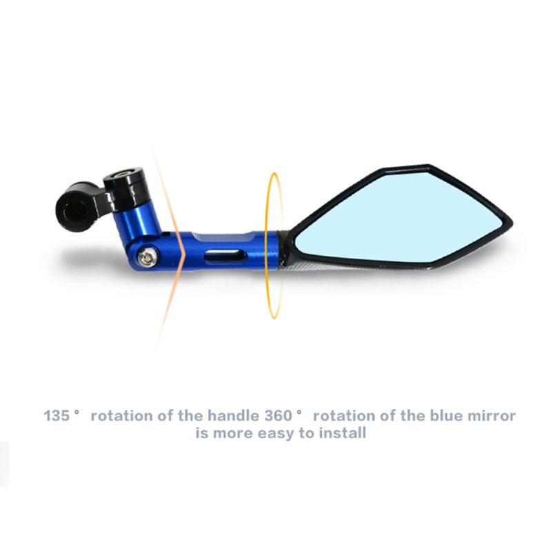 Universal CNC Aluminum Motorcycle Handlebar Rear View Mirrors Blue Anti-glare Mirror for Honda Yamaha Suzuki Scooter ktm - Image 2