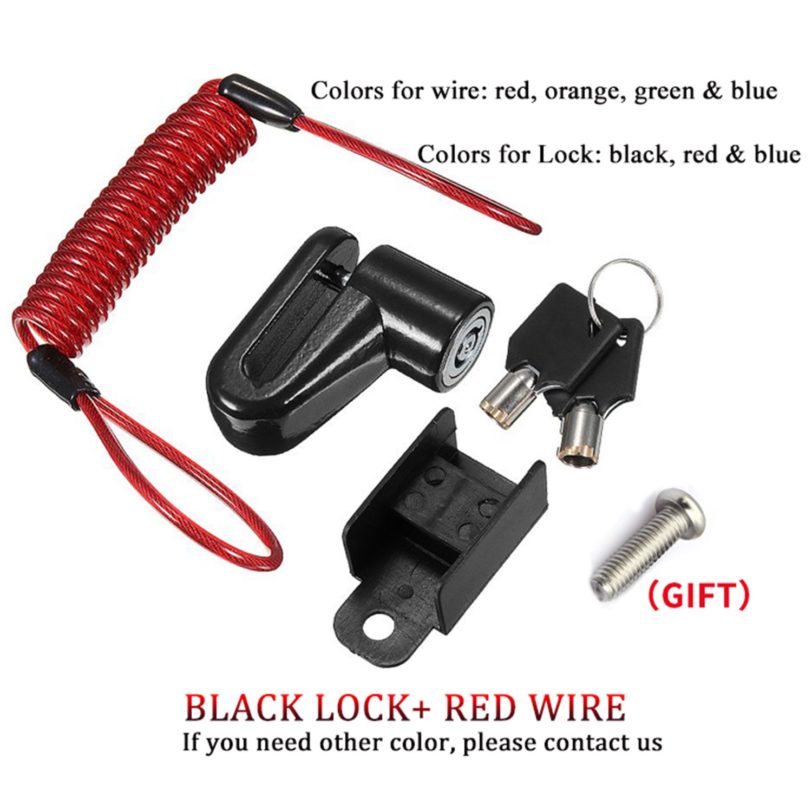 Universal Cycling Disc Brake Lock With Steel Wire Electric Scooter Bicycle Mountain Bike Anti Theft Security 1