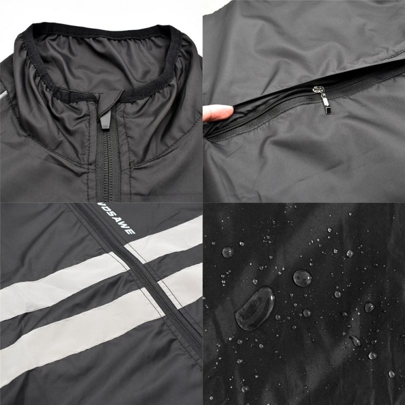 WOSAWE Ultralight Reflective Men's Cycling Jacket Long Waterproof Windproof Road Mountain Bike MTB Jackets Bicycle Windbreaker - Image 6