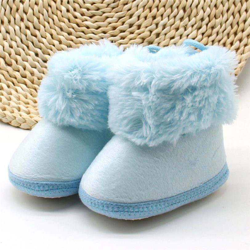 Warm Newborn Toddler Boots Winter First Walkers baby Girls Boys Shoes Soft Sole Fur Snow Booties for 0-18M - Image 6