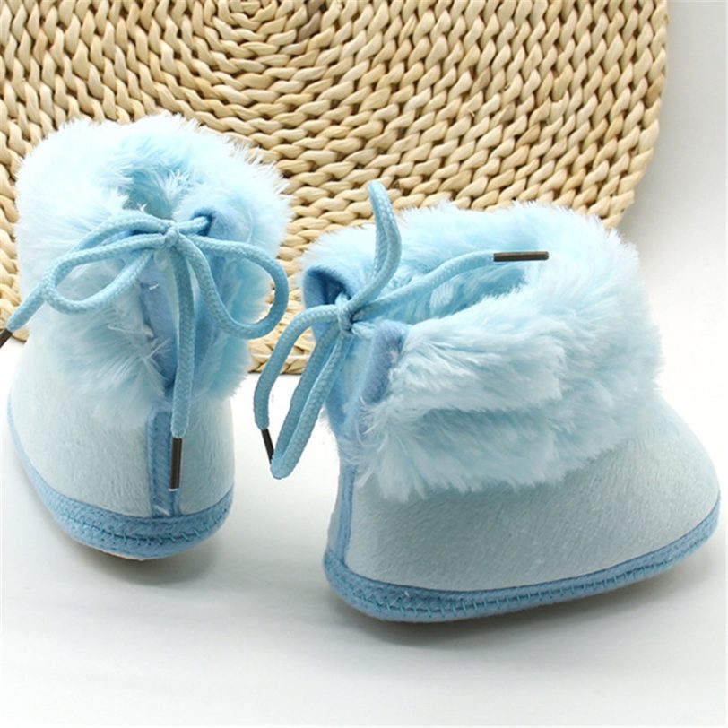 Warm Newborn Toddler Boots Winter First Walkers baby Girls Boys Shoes Soft Sole Fur Snow Booties for 0-18M - Image 9