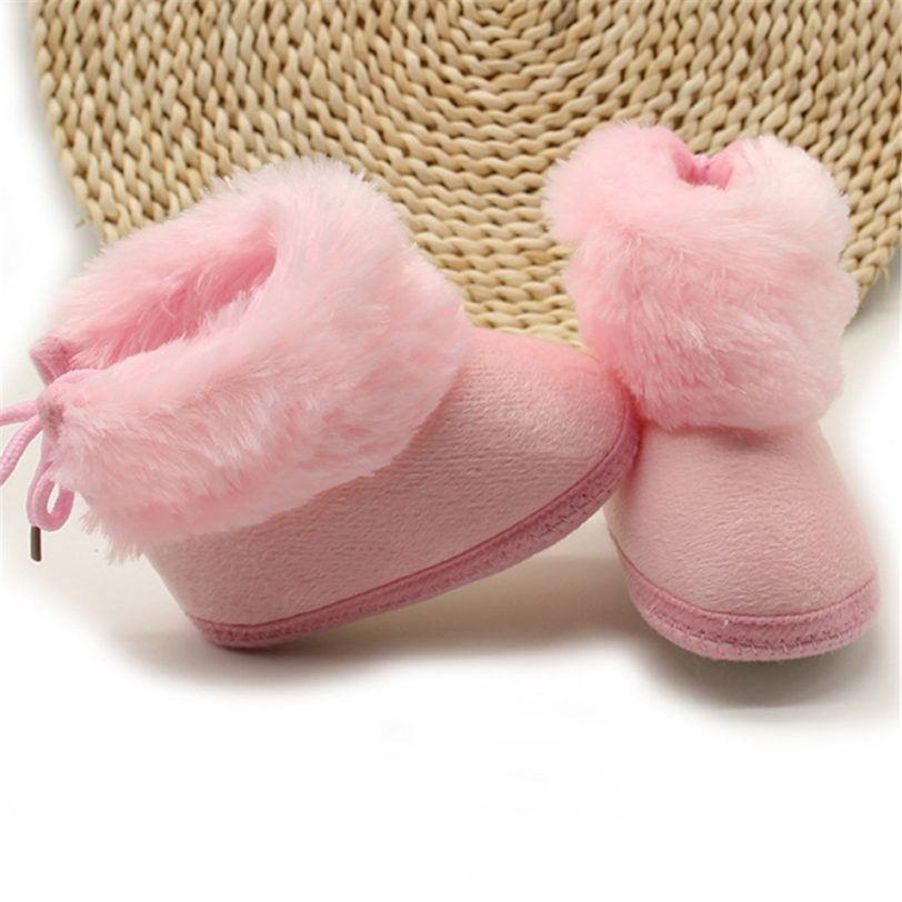 Warm Newborn Toddler Boots Winter First Walkers baby Girls Boys Shoes Soft Sole Fur Snow Booties for 0-18M - Image 2