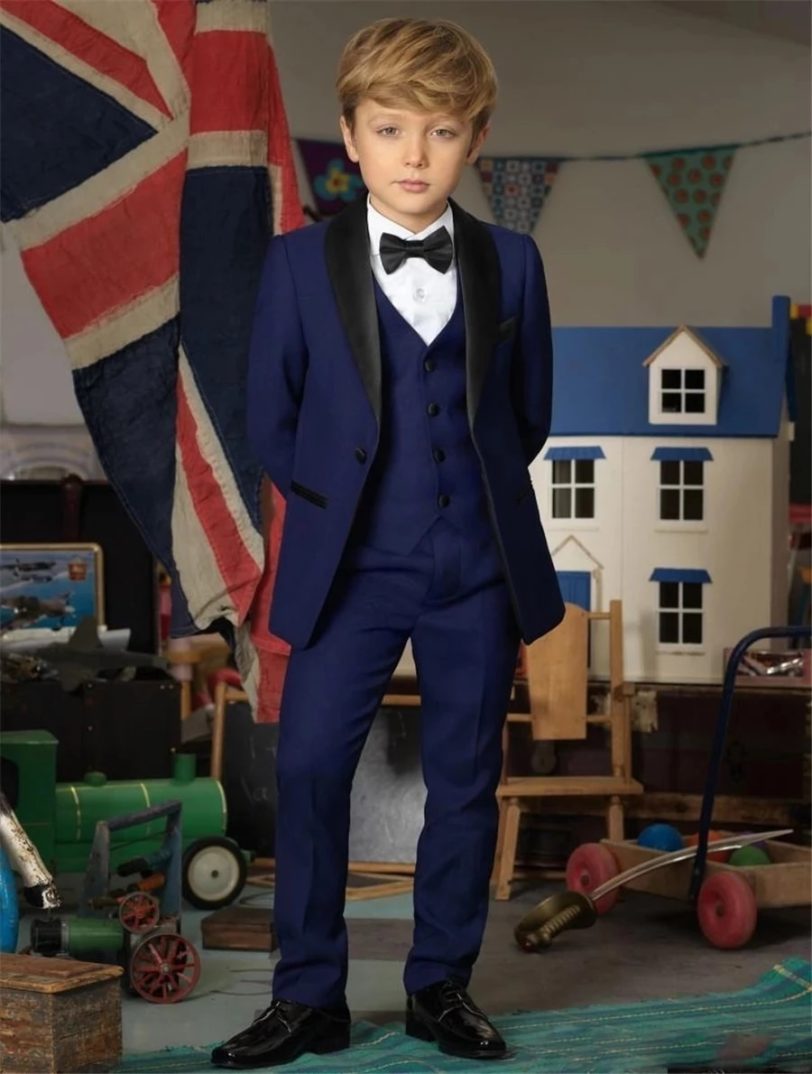 White Boy Suit Set Kids Boy Suits for Weddings Prom Suits Children Formal Dress for Boys Kids Tuxedo (Jacket Pants Vest) - Image 2