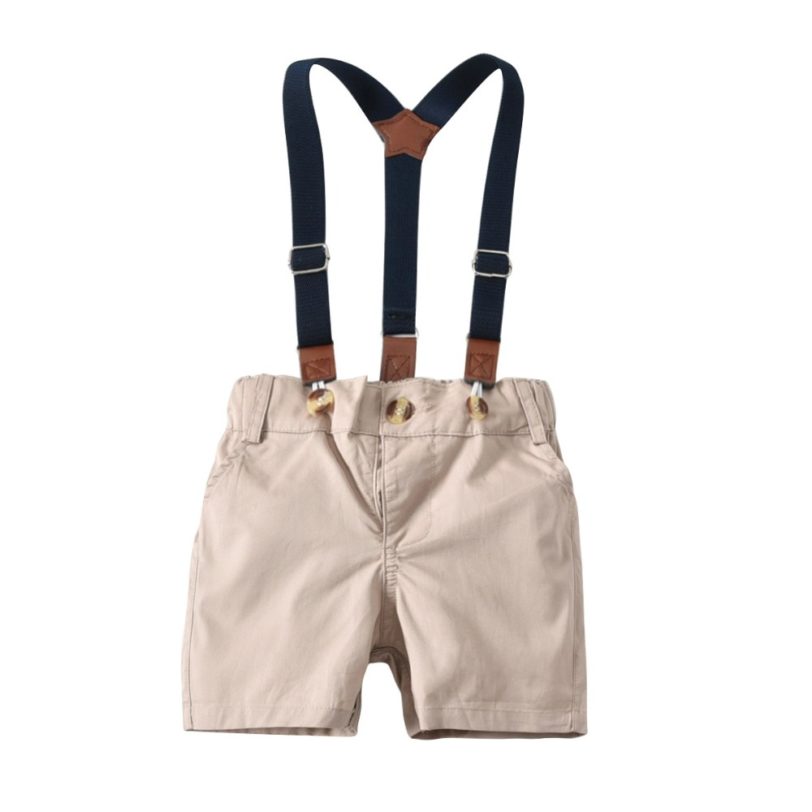 Wholesale Toddler Baby Boy Suspender Set Clothes for Summer 1 2 3 Years Kids Boy Clothing Set - Image 5