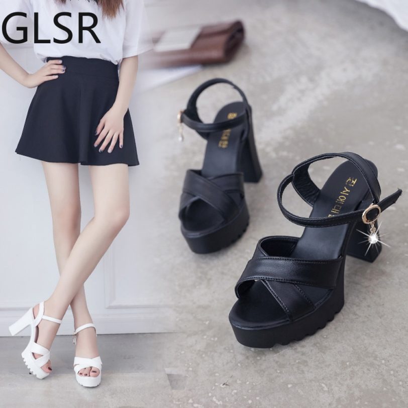 Women Fish Mouth Platform High Heels Wedges Buckle Slope Sandals Women Shoes Woman Platform High Heels Sandals High Heels - Image 2