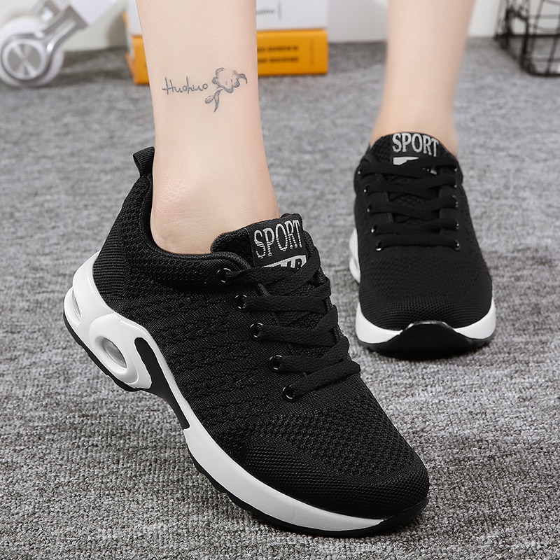 Womens Trainers Casual Mesh Sneakers Pink Women Flat Shoes Lightweight Soft Sneakers Breathable Footwear Womens Running