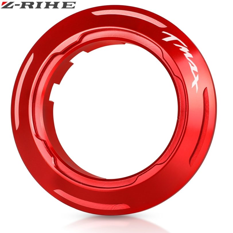 ZRIHE Red Motorcycle Accessories Aluminum CNC Ignition Switch Cover key Protector For Yamaha TMAX T-MAX 530 T MAX 530 2013-2015 - Image 4